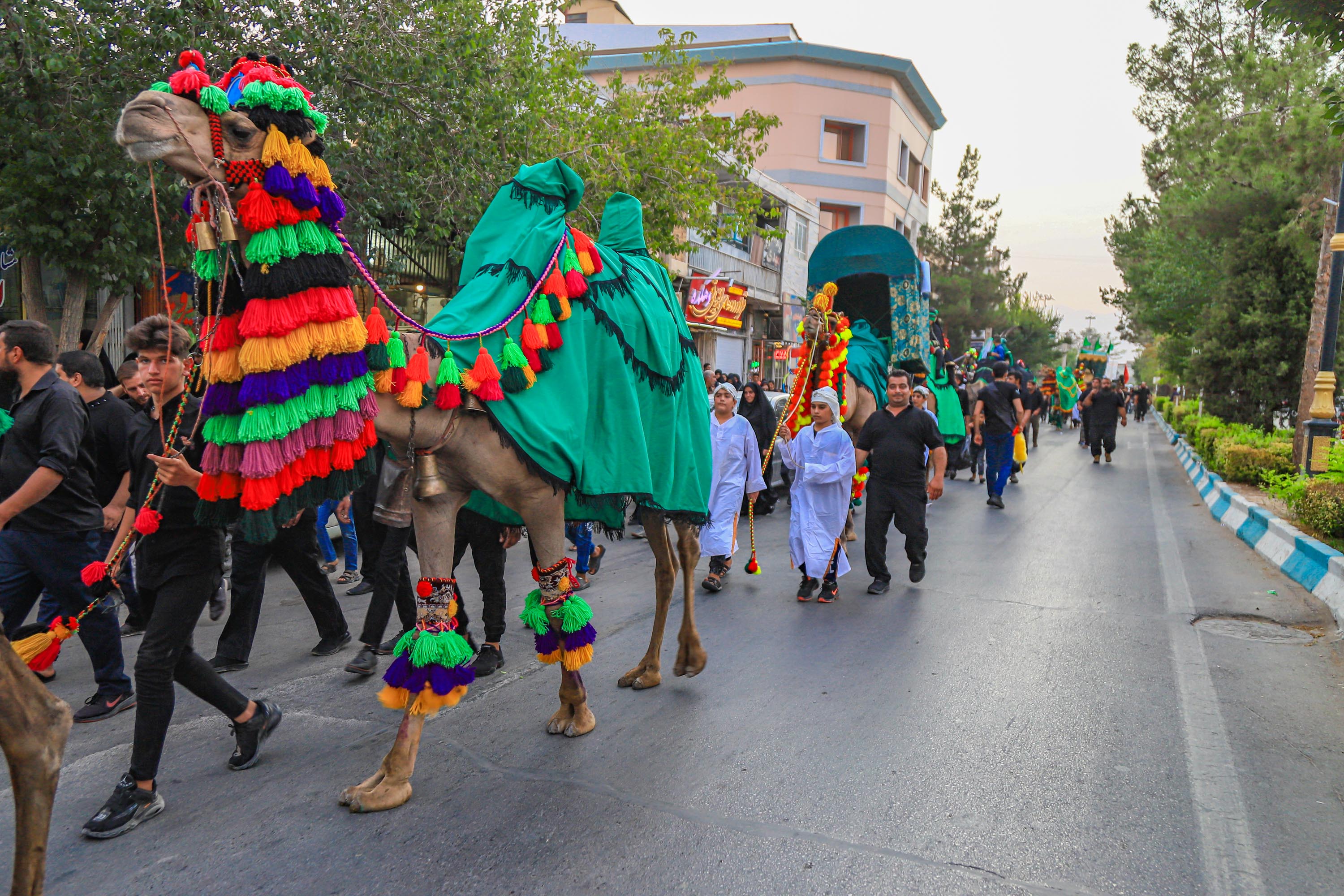 مراسم نمادین کاروان اباعبدالله الحسین(ع) در مهریز